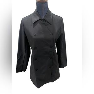 Black ISDA&CO double breasted black peacoat size medium